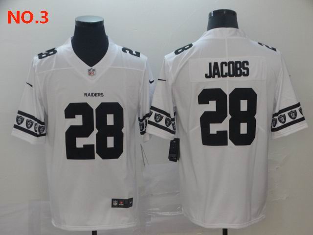 Men's Las Vegas Raiders 28 Josh Jacobs Jersey NO.3;